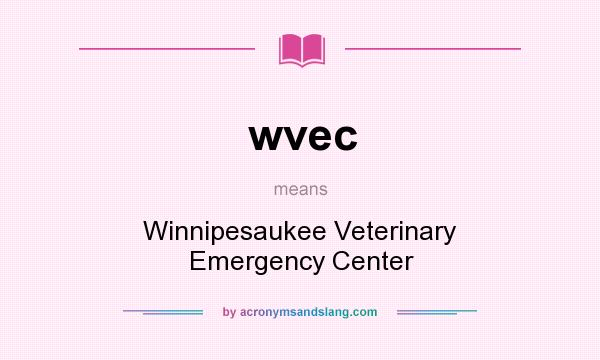 What does wvec mean? It stands for Winnipesaukee Veterinary Emergency Center