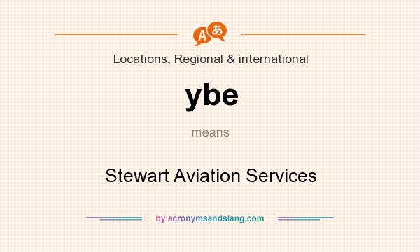 What does ybe mean? It stands for Stewart Aviation Services