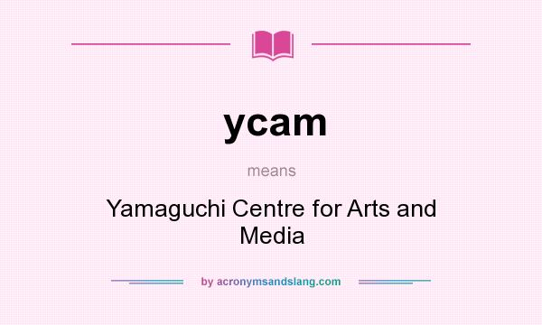 What does ycam mean? It stands for Yamaguchi Centre for Arts and Media