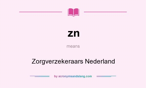 What does zn mean? It stands for Zorgverzekeraars Nederland