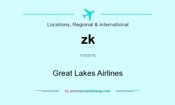 What does zk mean? It stands for Great Lakes Airlines