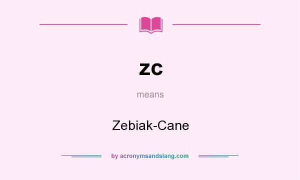What does zc mean? It stands for Zebiak-Cane