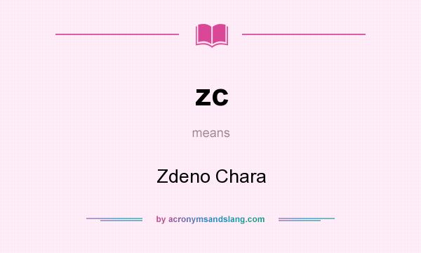 What does zc mean? It stands for Zdeno Chara