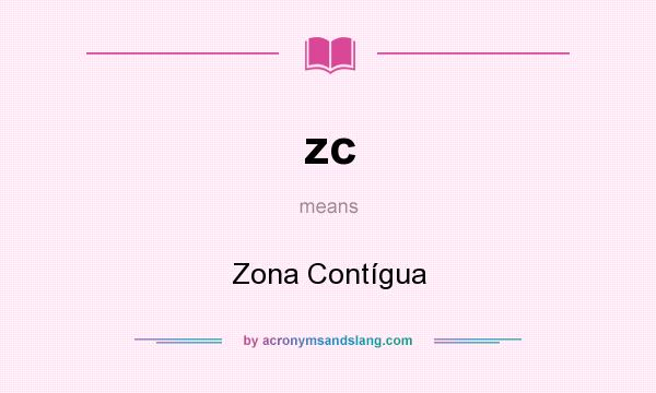 What does zc mean? It stands for Zona Contígua