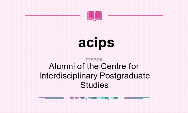What does acips mean? It stands for Alumni of the Centre for Interdisciplinary Postgraduate Studies
