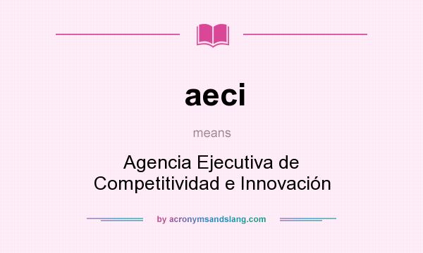 What does aeci mean? It stands for Agencia Ejecutiva de Competitividad e Innovación