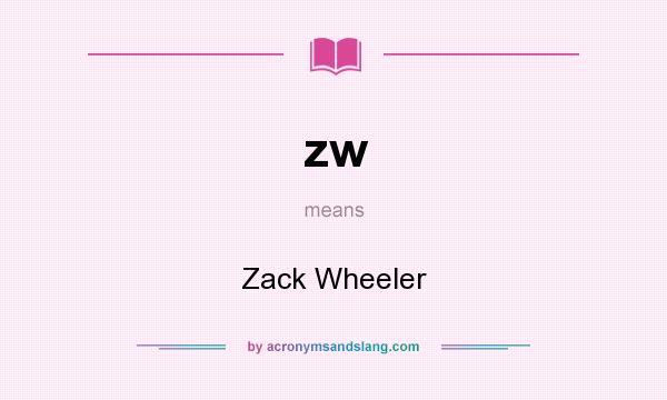 What does zw mean? It stands for Zack Wheeler