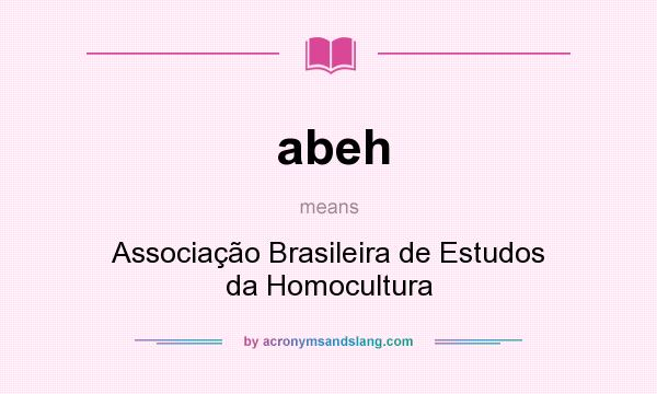What does abeh mean? It stands for Associação Brasileira de Estudos da Homocultura