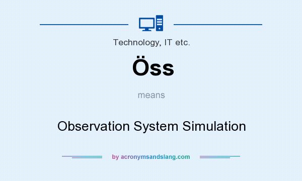 What does Öss mean? It stands for Observation System Simulation
