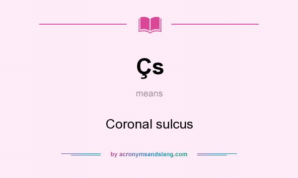 What does Çs mean? It stands for Coronal sulcus