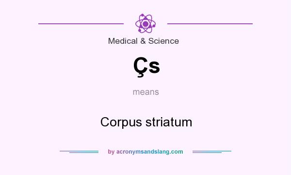 What does Çs mean? It stands for Corpus striatum
