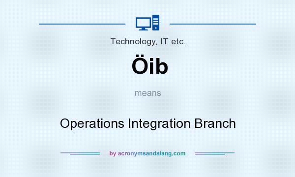 What does Öib mean? It stands for Operations Integration Branch