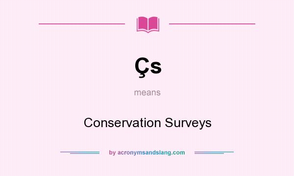What does Çs mean? It stands for Conservation Surveys