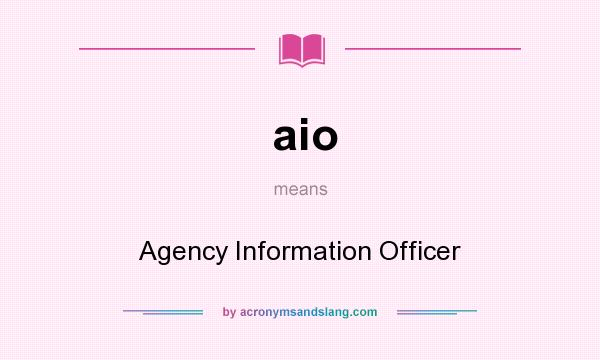 What does aio mean? It stands for Agency Information Officer
