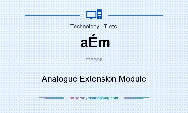 What does aÉm mean? It stands for Analogue Extension Module