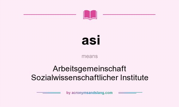 asi-arbeitsgemeinschaft-sozialwissenschaftlicher-institute-in