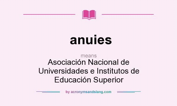 What does anuies mean? It stands for Asociación Nacional de Universidades e Institutos de Educación Superior
