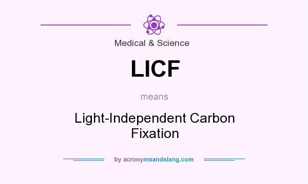 What does LICF mean? It stands for Light-Independent Carbon Fixation