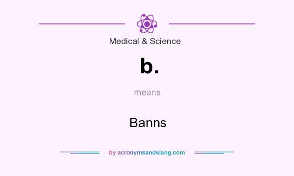 What does b. mean? It stands for Banns