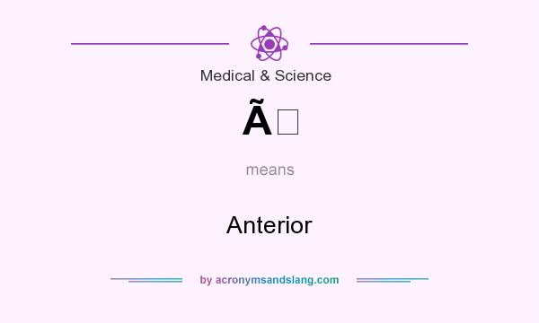 What does Ã mean? It stands for Anterior