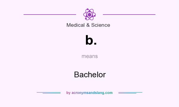 What does b. mean? It stands for Bachelor