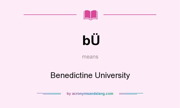 What does bÜ mean? It stands for Benedictine University