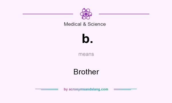 What does b. mean? It stands for Brother