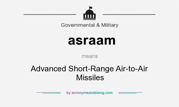 What does asraam mean? It stands for Advanced Short-Range Air-to-Air Missiles