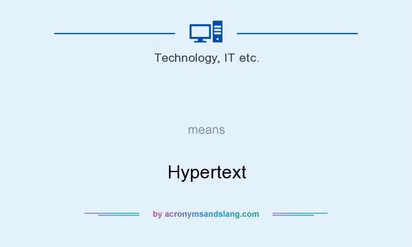 What does   mean? It stands for Hypertext