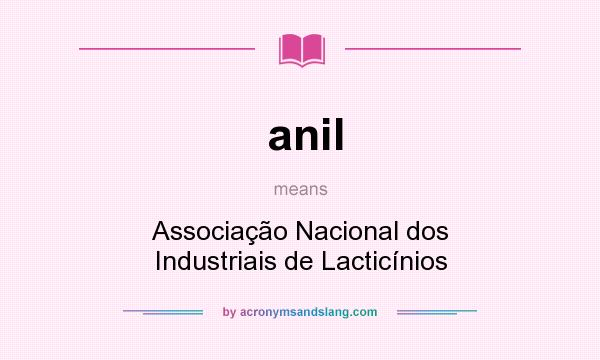 What does anil mean? It stands for Associação Nacional dos Industriais de Lacticínios