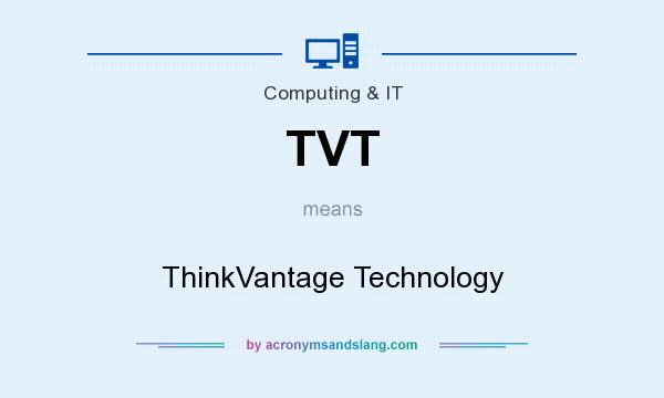What does TVT mean? It stands for ThinkVantage Technology