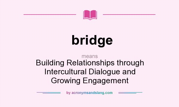 What does bridge mean? It stands for Building Relationships through Intercultural Dialogue and Growing Engagement