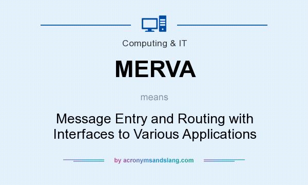 What does MERVA mean? It stands for Message Entry and Routing with Interfaces to Various Applications