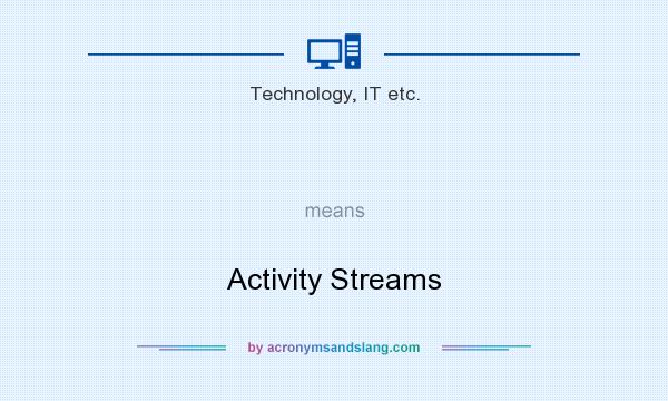What does   mean? It stands for Activity Streams
