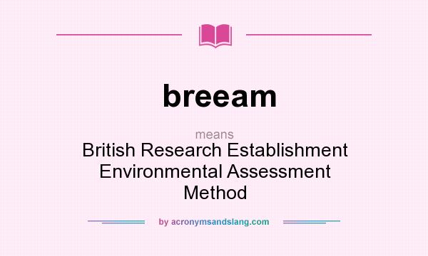 What does breeam mean? It stands for British Research Establishment Environmental Assessment Method
