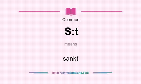 What does S:t mean? It stands for sankt