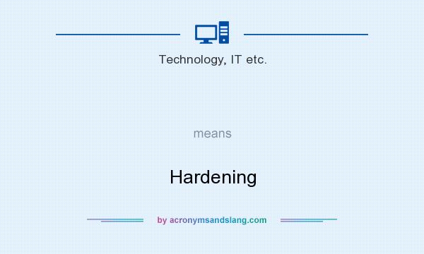 What does   mean? It stands for Hardening