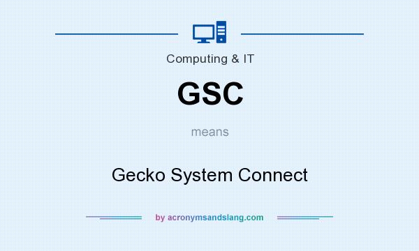 What does GSC mean? It stands for Gecko System Connect