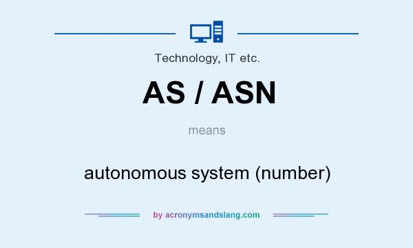 What does AS / ASN mean? It stands for autonomous system (number)