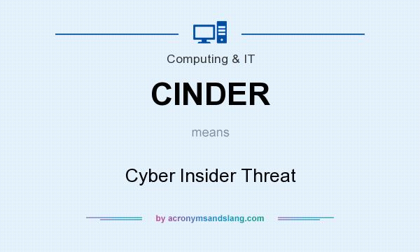 What does CINDER mean? It stands for Cyber Insider Threat