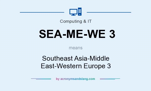 What does SEA-ME-WE 3 mean? It stands for Southeast Asia-Middle East-Western Europe 3