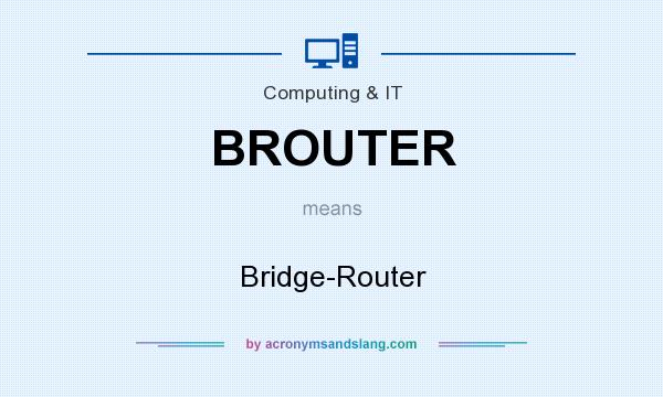 What does BROUTER mean? It stands for Bridge-Router