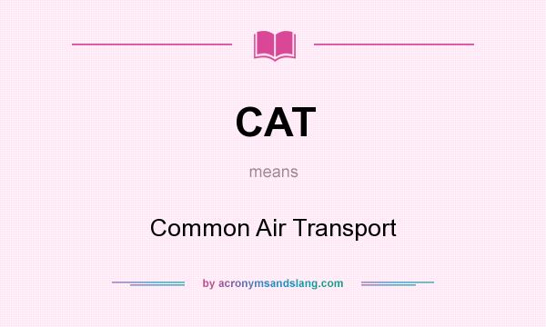 What does CAT mean? It stands for Common Air Transport