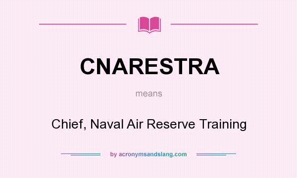 What does CNARESTRA mean? It stands for Chief, Naval Air Reserve Training