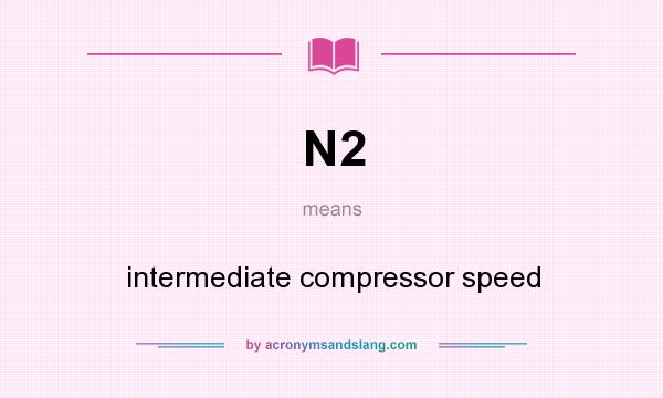 What does N2 mean? It stands for intermediate compressor speed