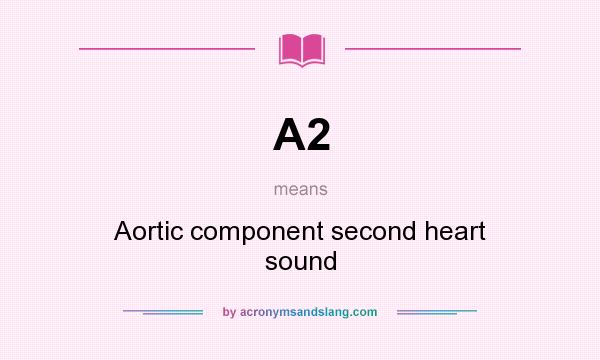 What does A2 mean? It stands for Aortic component second heart sound