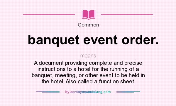 function of banquet department in hotel