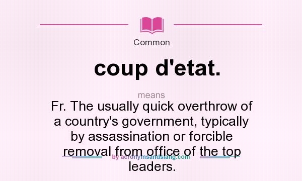 What Does Coup D etat Mean Definition Of Coup D etat Coup D etat 