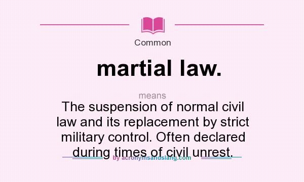 Martial law: What A Mistake!