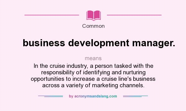 What Does Business Development Manager Mean Definition Of Business 